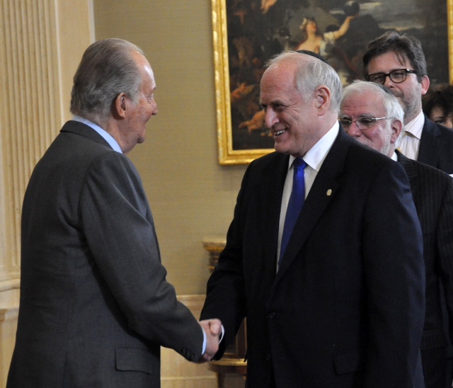 His Majesty King Juan Carlos I meets Conference of President Executive Vice Chairman/CEO, Malcolm Hoenlein